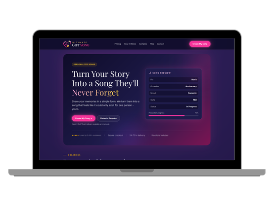 Personalized song ordering platform